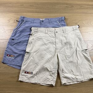 Rail Riders Shorts Lot 2 Men 36 Love of Adventure Bitter End Yacht Club Ripstop